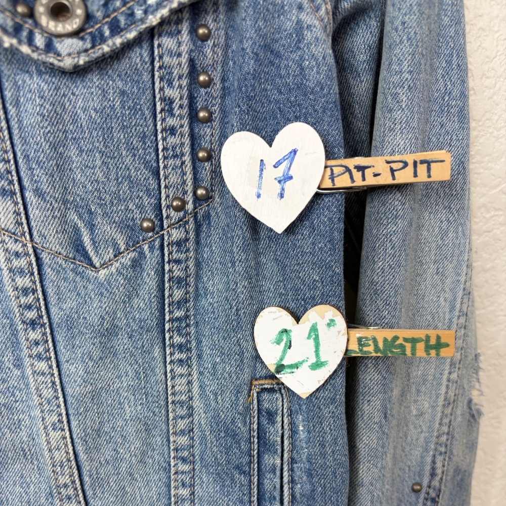 Lucky Brand Trucker Denim Jean Jacket with Embellished Eagle Design - XS - EUC - Picture 5 of 5